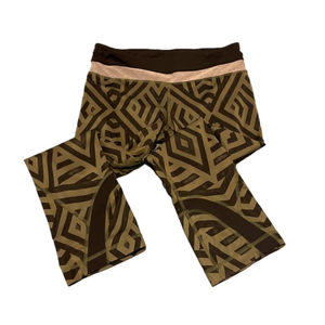 Lululemon Cropped Leggings Green and Black Size 6